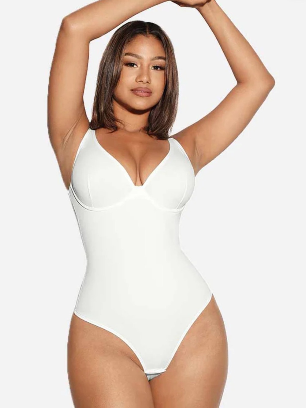 NWT Feelingirl White Underwire Shapewear Bodysuit | Tummy Control size L